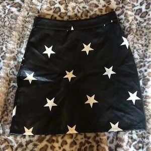 Nasty Gal Faux Leather Star Skirt
